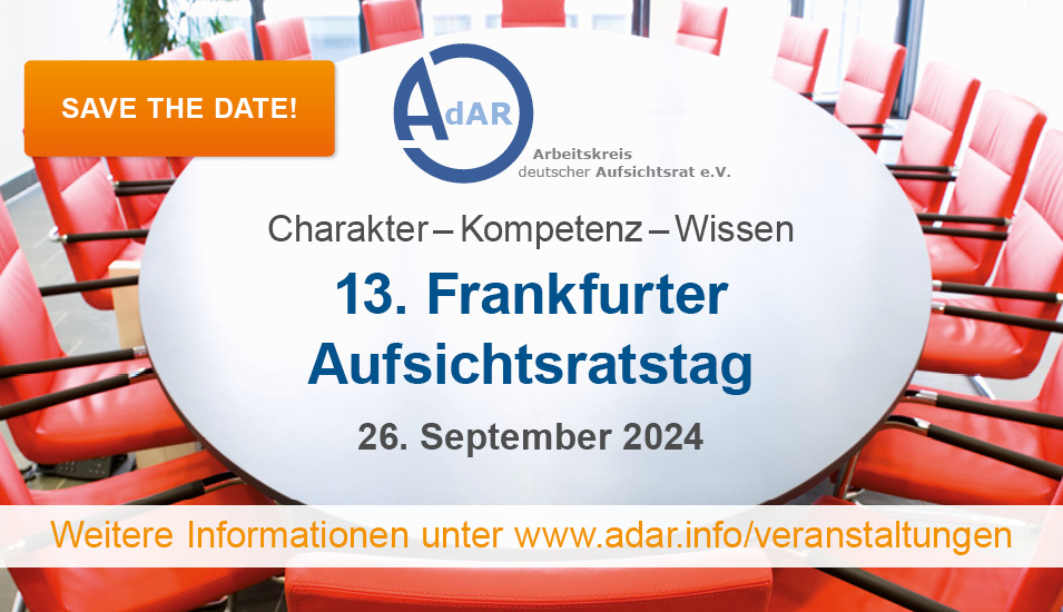 13. Frankfurter Aufsichtsratstag - save the date -