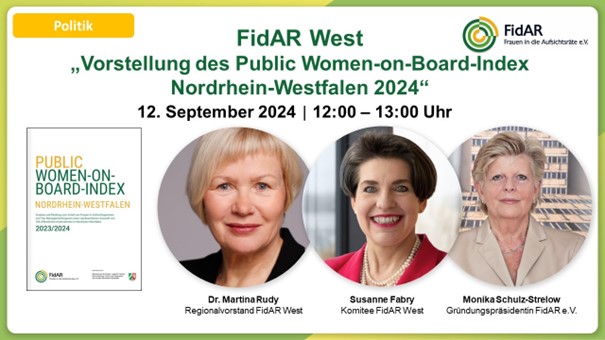 Vorstellung des Public Women-on-Board-Index Nordrhein-Westfalen 2024